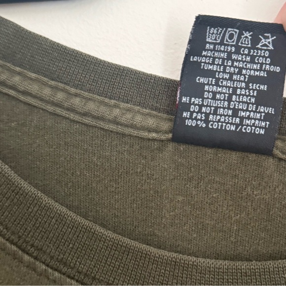 Quiksilver Men's Graphic T-shirt Size XL Olive Green Vintage Y2K Surf Skate 90s - Picture 8 of 8